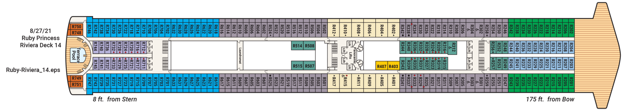 Deck 14 - Riviera plan